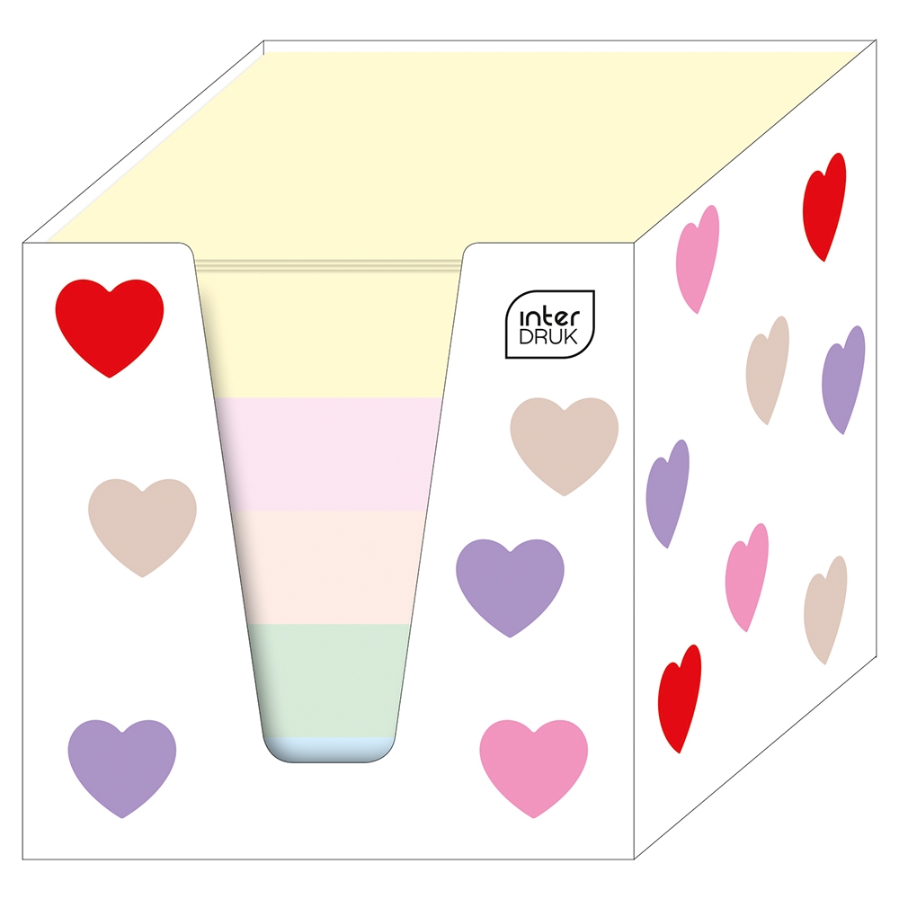 Kosta papierowa w kubku, kolory pastelowe, 90x90x90, Interdruk